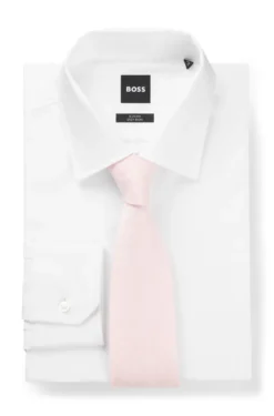 BOSS ONE Krawatte aus Leinen-Seiden-Mix mit Jacquard-Struktur