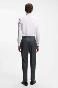 BOSS ONE Regular-Fit Hose aus Schurwoll-Serge