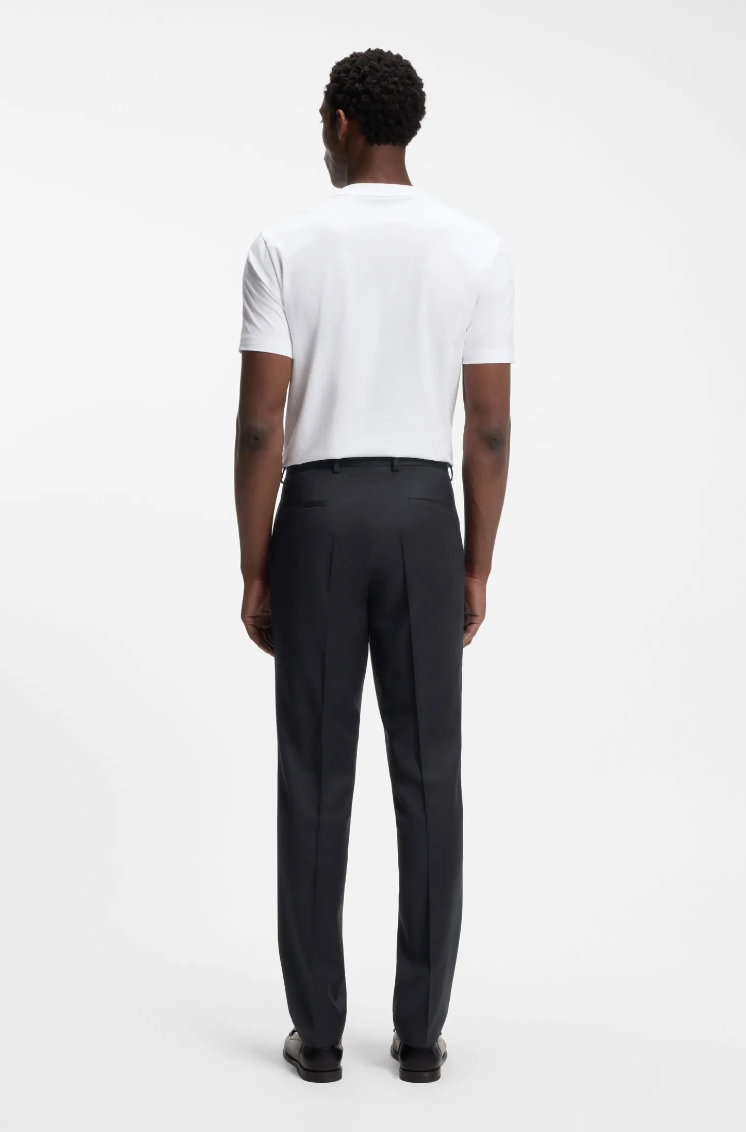 BOSS ONE Regular-Fit Hose aus Schurwoll-Serge