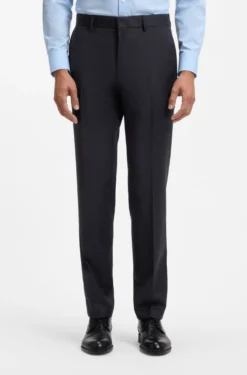 BOSS ONE Regular-Fit Hose aus Schurwoll-Serge