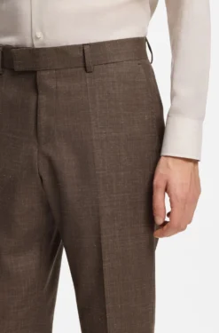 BOSS ONE Slim-Fit Anzughose aus Wolle, Seide und Leinen