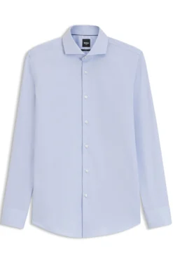 BOSS ONE Slim-Fit Hemd aus knitterfreier Oxford-Baumwolle