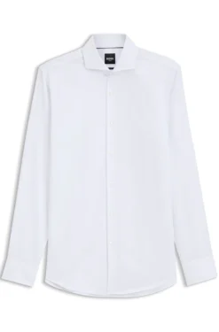 BOSS ONE Slim-Fit Hemd aus knitterfreier Oxford-Baumwolle
