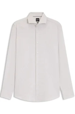 BOSS ONE Slim-Fit Hemd aus strukturiertem Baumwoll-Mix