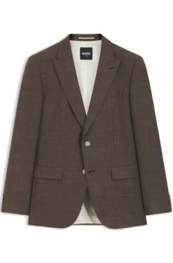 BOSS ONE Slim-Fit Sakko aus Wolle, Seide und Leinen