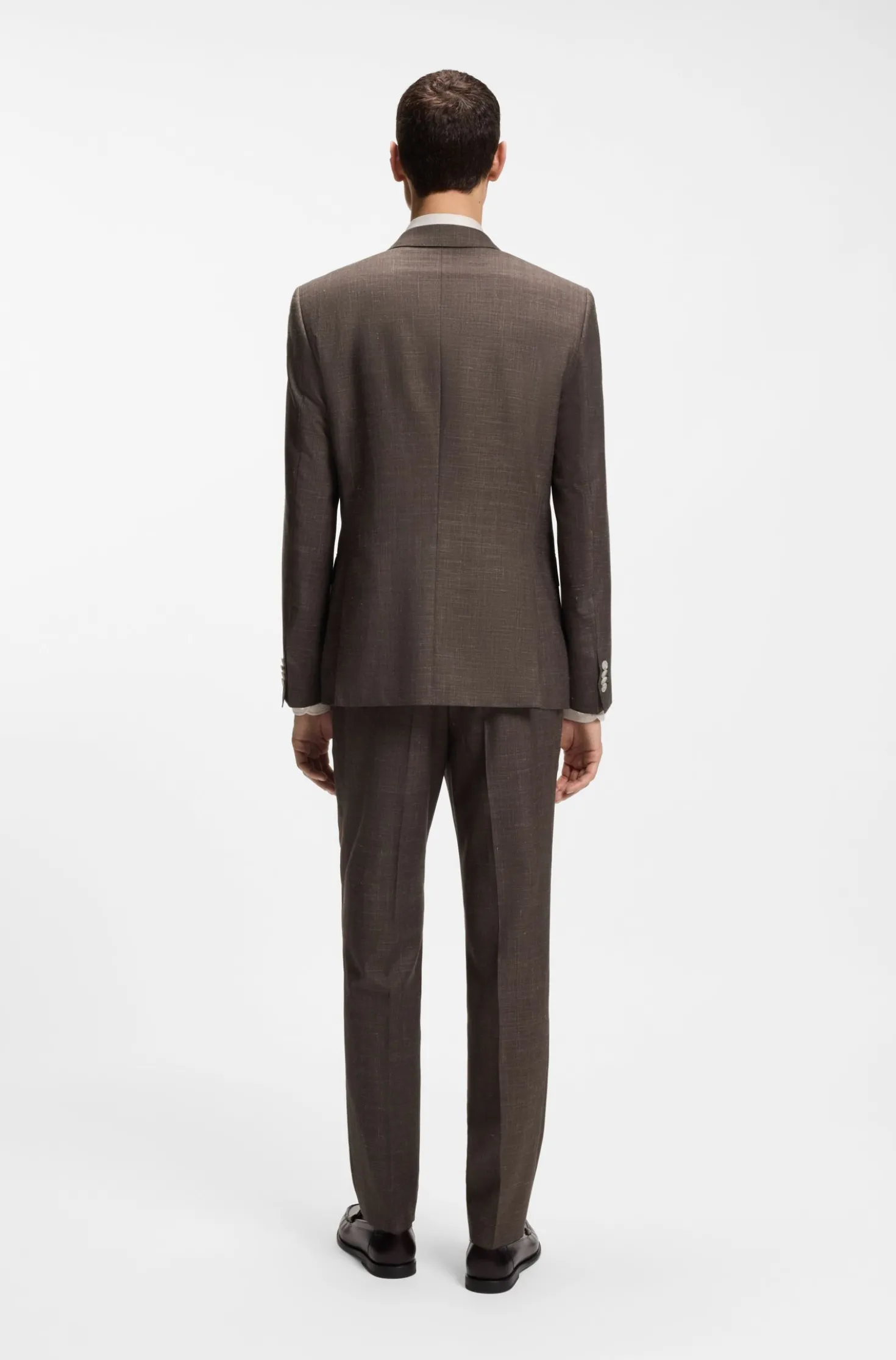 BOSS ONE Slim-Fit Sakko aus Wolle, Seide und Leinen