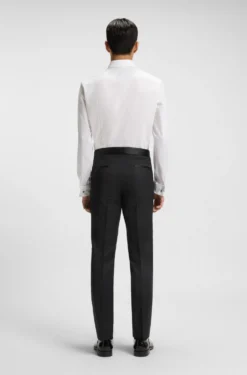 BOSS ONE Slim-Fit Smoking-Hose aus Schurwoll-Serge