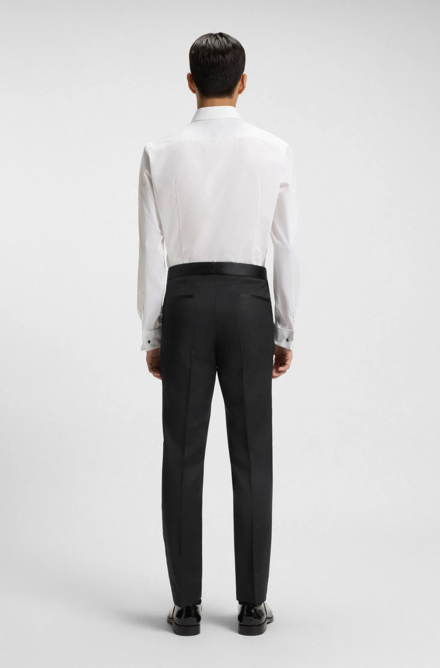 BOSS ONE Slim-Fit Smoking-Hose aus Schurwoll-Serge