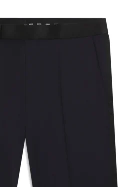 BOSS ONE Slim-Fit Smoking-Hose aus Schurwoll-Serge