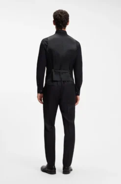 BOSS ONE Slim-Fit Weste aus Schurwoll-Serge