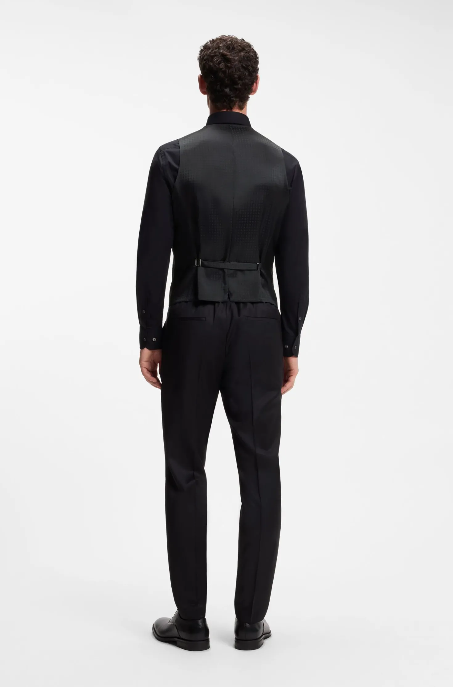 BOSS ONE Slim-Fit Weste aus Schurwoll-Serge