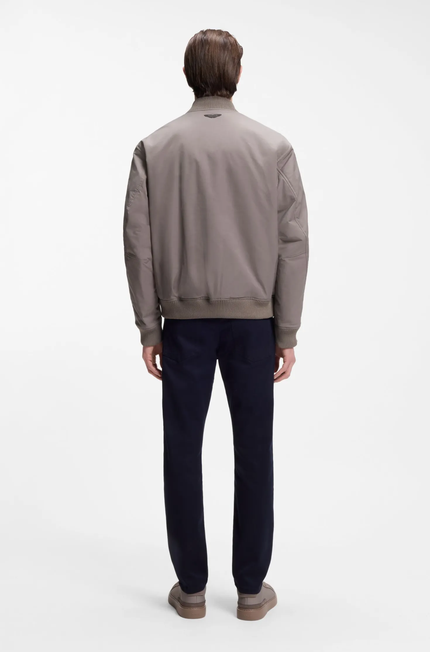 BOSS x ASTON MARTIN Bomberjacke aus wasserabweisendem Twill