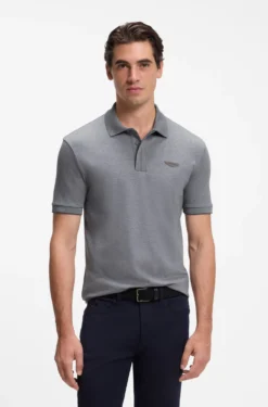BOSS x ASTON MARTIN Poloshirt aus merzerisierter Baumwolle