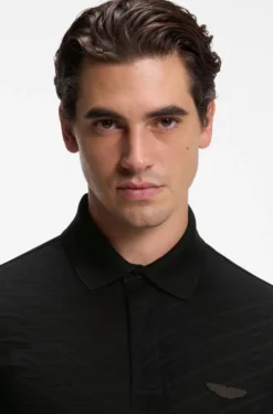 BOSS x ASTON MARTIN Poloshirt aus mercerisiertem Baumwoll-Jacquard