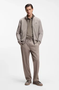 BOSS x ASTON MARTIN Poloshirt aus Wolle-Baumwoll-Piqué