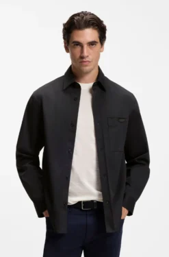 BOSS x ASTON MARTIN Relaxed-Fit Overshirt aus Stretch-Baumwolle
