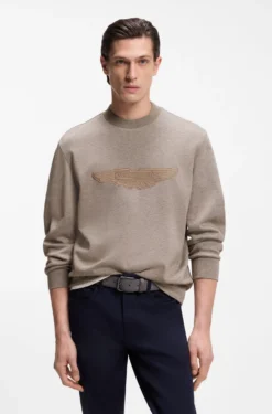 BOSS x ASTON MARTIN Sweatshirt mit Flügel-Detail