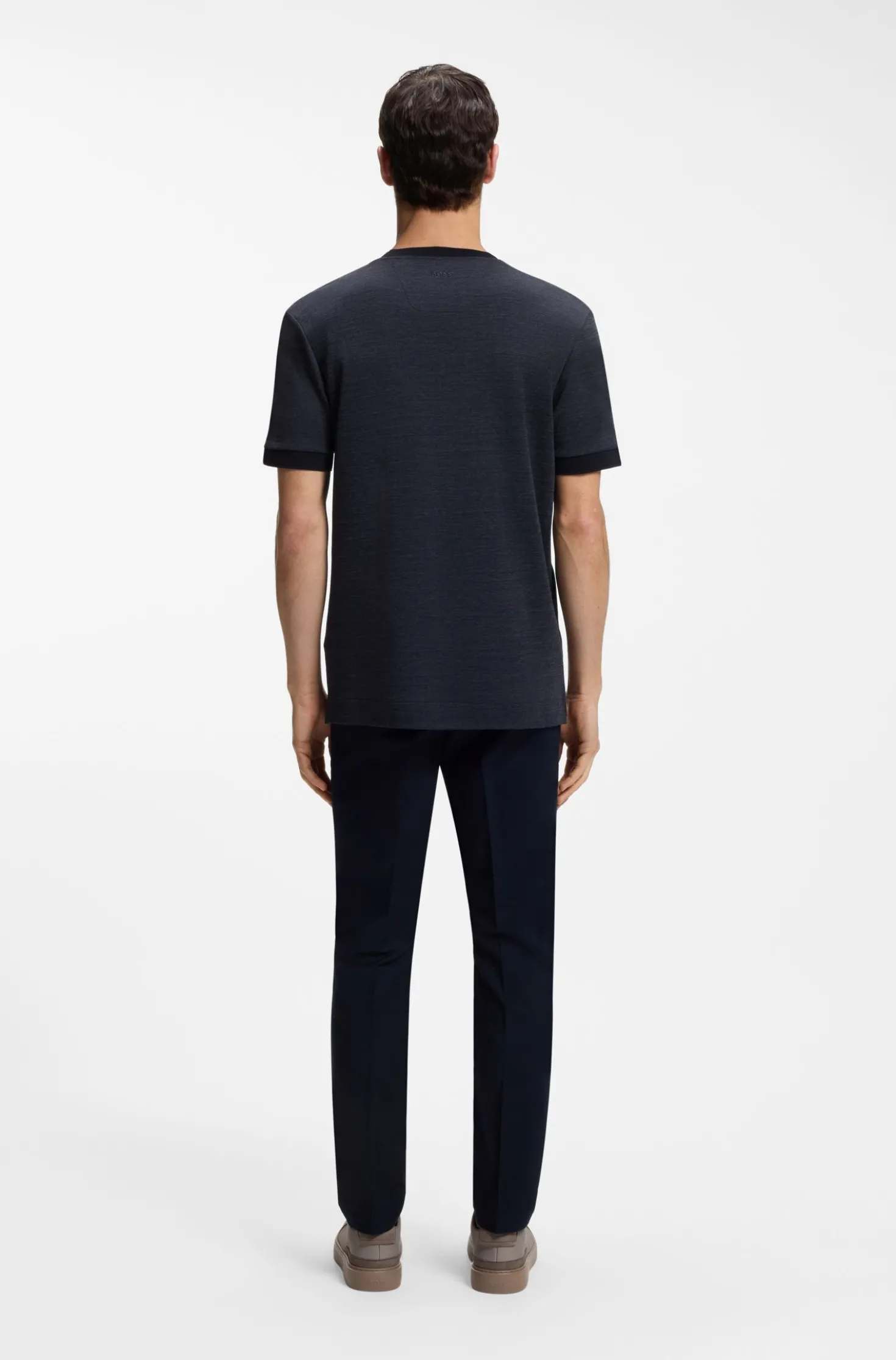 BOSS x ASTON MARTIN T-Shirt aus Wolle-Baumwoll-Jacquard