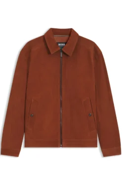 BOSS x ASTON MARTIN Velourslederjacke