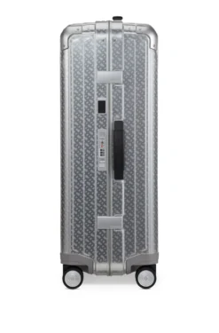 BOSS x Samsonite Koffer aus silberfarbenem Aluminium 76 cm