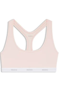 Bralette aus Stretch-Baumwolle mit sich wiederholenden Logos