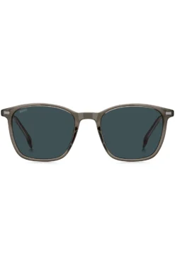 Braungraue Sonnenbrille mit Streifendetail