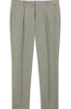 Bundfaltenhose aus Leinen-Mix