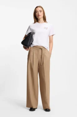 Bundfaltenhose mit Gürtel