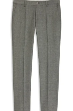 Business-Hose aus filigran gemustertem Stretch-Gewebe
