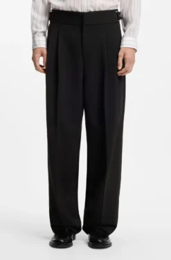 Business-Hose aus Schurwoll-Mix mit verstellbarem Bund