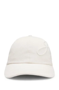 Cap aus Baumwoll-Cord mit Logo-Stickerei