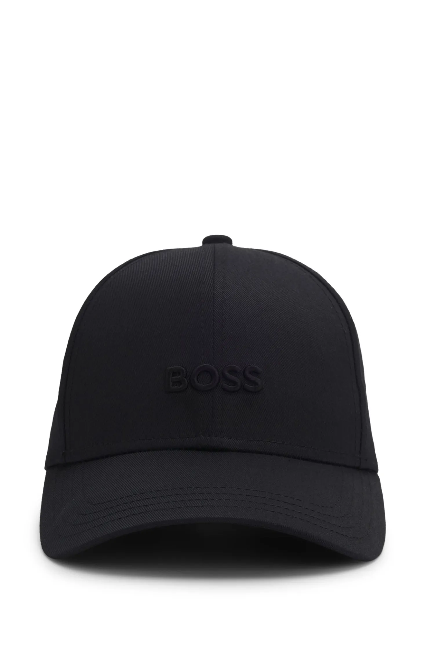Cap aus Baumwoll-Twill mit tonaler Logo-Stickerei