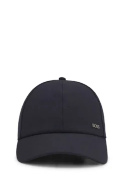 Cap aus Schurwolle mit Logo-Besatz