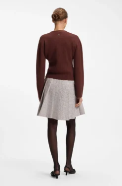 Cardigan aus Woll-Mix mit Logo-Niete
