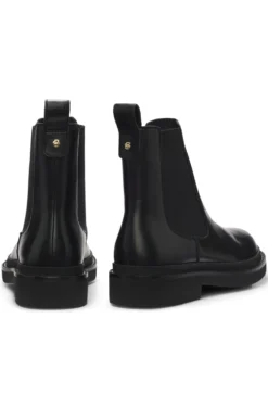 Chelsea Boots aus Leder mit goldfarbenem Double-B-Monogramm