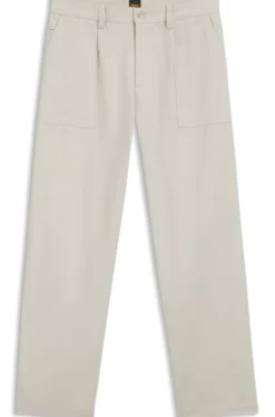 Chino aus Baumwoll-Mix mit Bundfalte und aufgesetzter Tasche