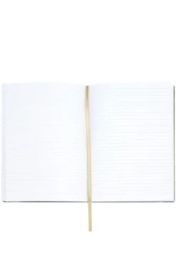 Cremefarbenes DIN-A5-Notizbuch mit Monogramm-Muster