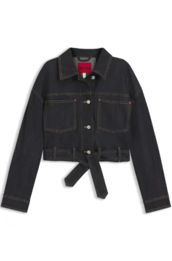 Cropped-Jacke aus japanischem Selvedge-Denim