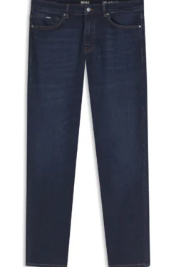 Delaware Slim-Fit Jeans aus bequemem blauem Stretch-Denim