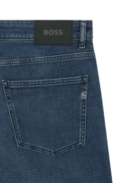 Delaware Slim-Fit Jeans aus bequemem blauem Stretch-Denim