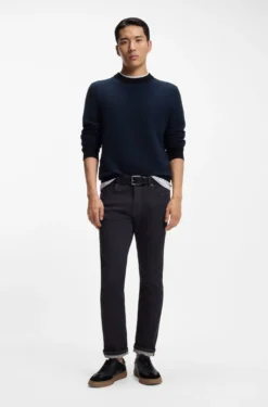 Delaware Slim-Fit Jeans aus dunkelblauem Soft-Motion-Denim
