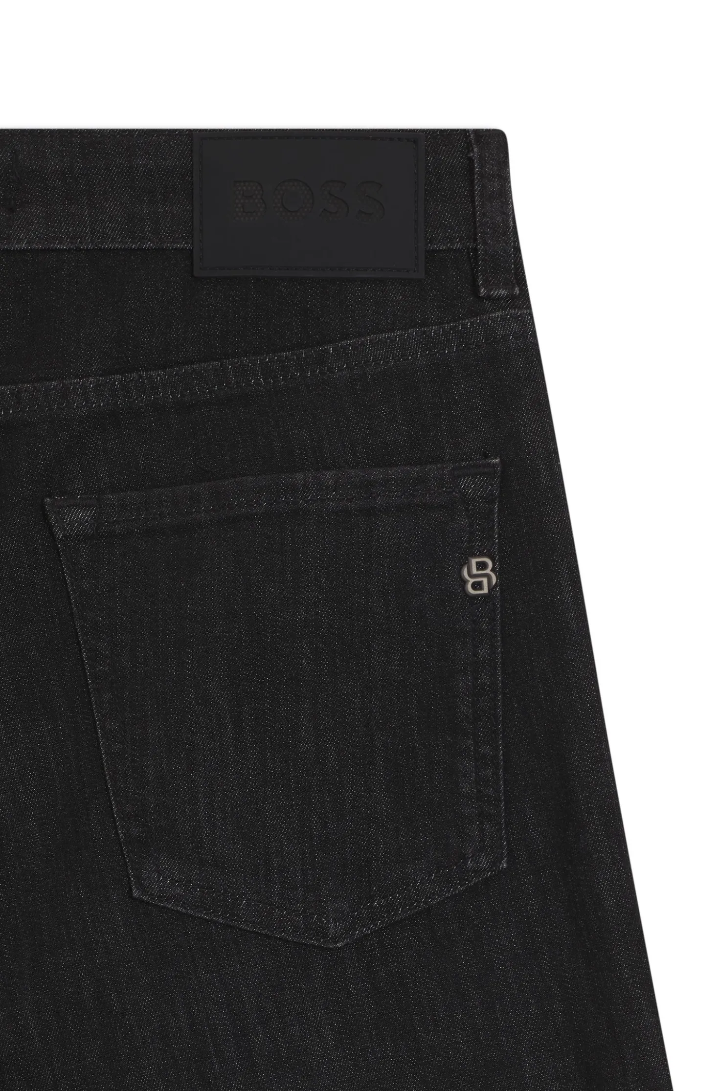 Delaware Slim-Fit Jeans aus knitterfreiem Denim in Grau