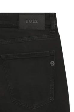 Delaware Slim-Fit Jeans aus schwarzem Stretch-Denim