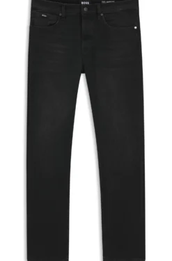 Delaware Slim-Fit Jeans aus schwarzem Stretch-Denim
