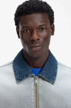 Denim Jacke mit umgekehrtem Styling