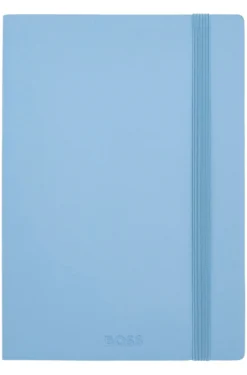DIN-A5-Notizbuch aus pastellblauem Kunstleder