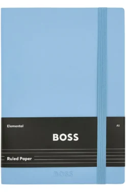 DIN-A5-Notizbuch aus pastellblauem Kunstleder