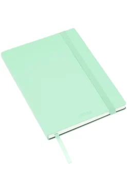 DIN-A5-Notizbuch aus pastellgrünem Kunstleder