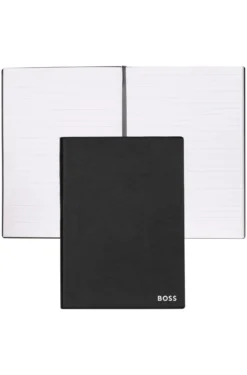 DIN-A5-Notizbuch aus schwarzem Kunstleder