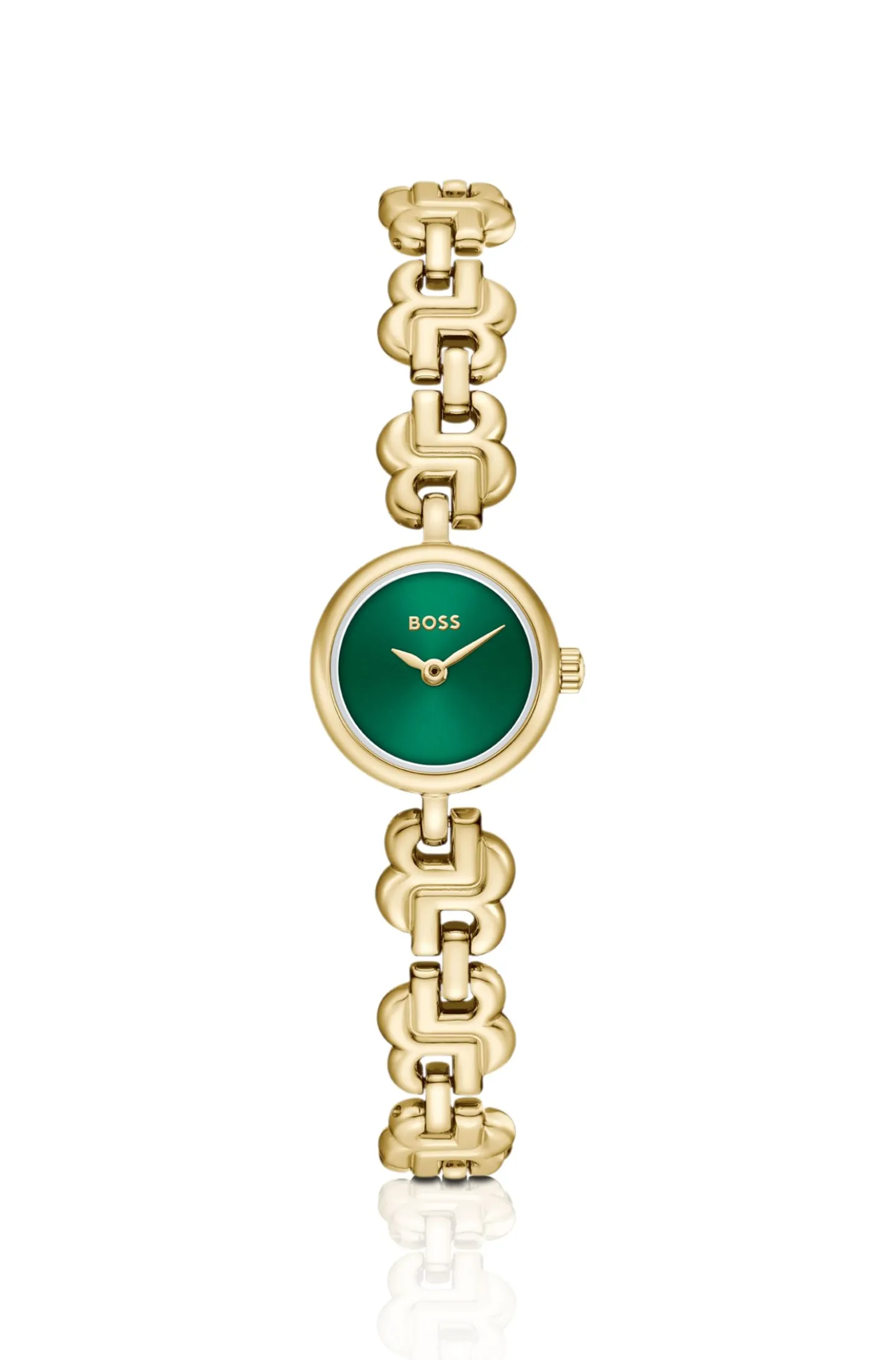 Double B Dressy Uhr mit grünem Zifferblatt und Monogramm-Armband